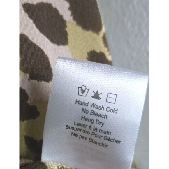 Heartloom Randi Leopard Print Blouse Womens Large Brown Twist Front NWT - Picture 7 of 8